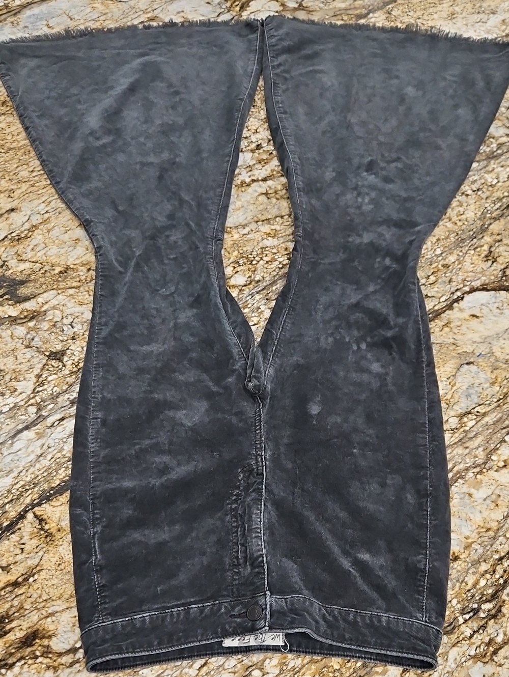 We The Free Women's Corduroy Black Flare Pants. Size 27 Inseam 32" Rise 10.5"